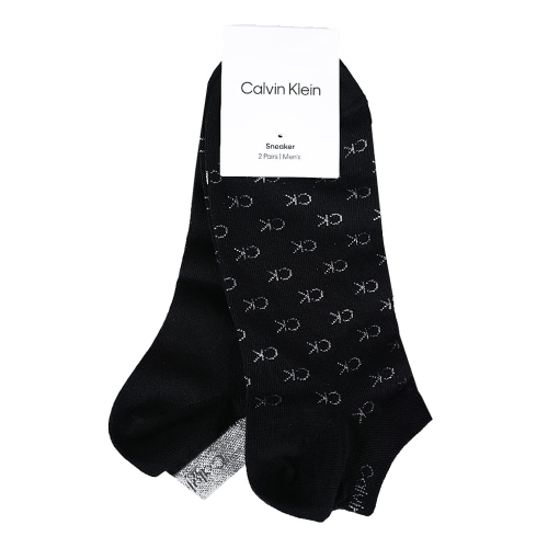 CALVIN KLEIN Skarpety Męskie Stopki Bawełna Czarne 2 pary