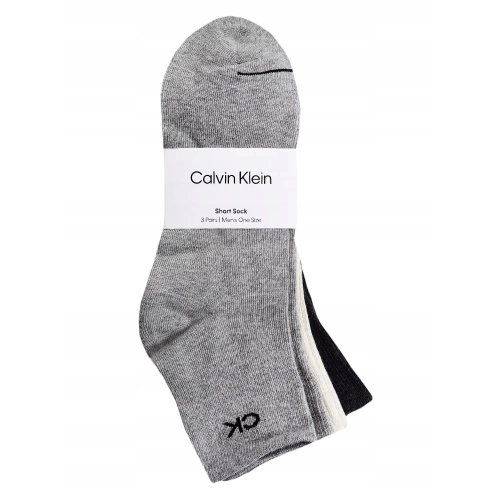 CALVIN KLEIN Skarpety Męskie 3 pary 701218719 Szare