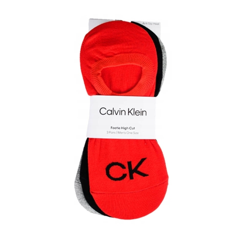 CALVIN KLEIN Skarpety Męskie 3 pary ONE SIZE Czerwone
