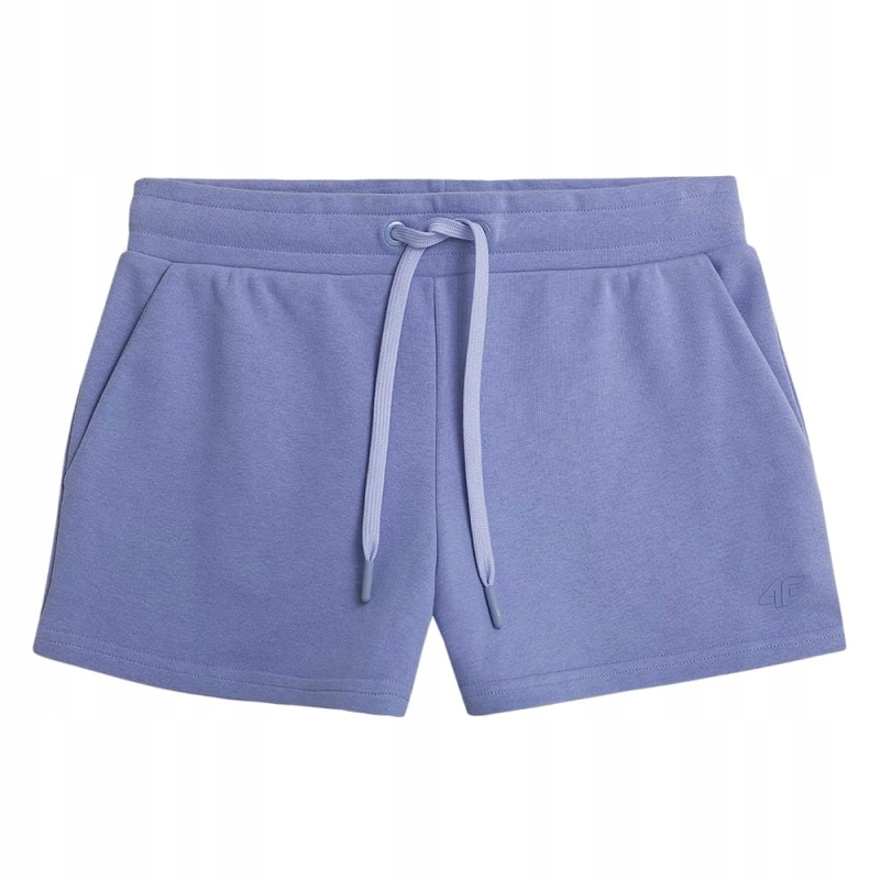 Krótkie spodenki damskie 4F denim, bawełniane
