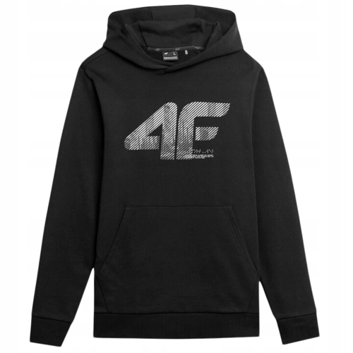 4F Bluza Męska z Kapturem Sportowa TSWSM233 Czarna