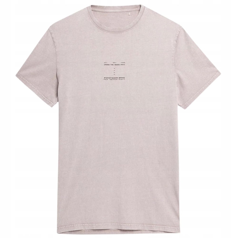 Koszulka męska 4F TTSHM296 w kolorze beżowym