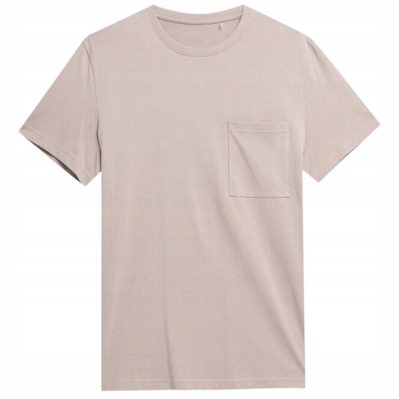 4F T-shirt Koszulka TTSHM297 Beżowa