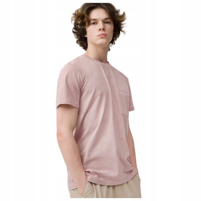 4F T-shirt Koszulka TTSHM297 Pudrowy Koral Model