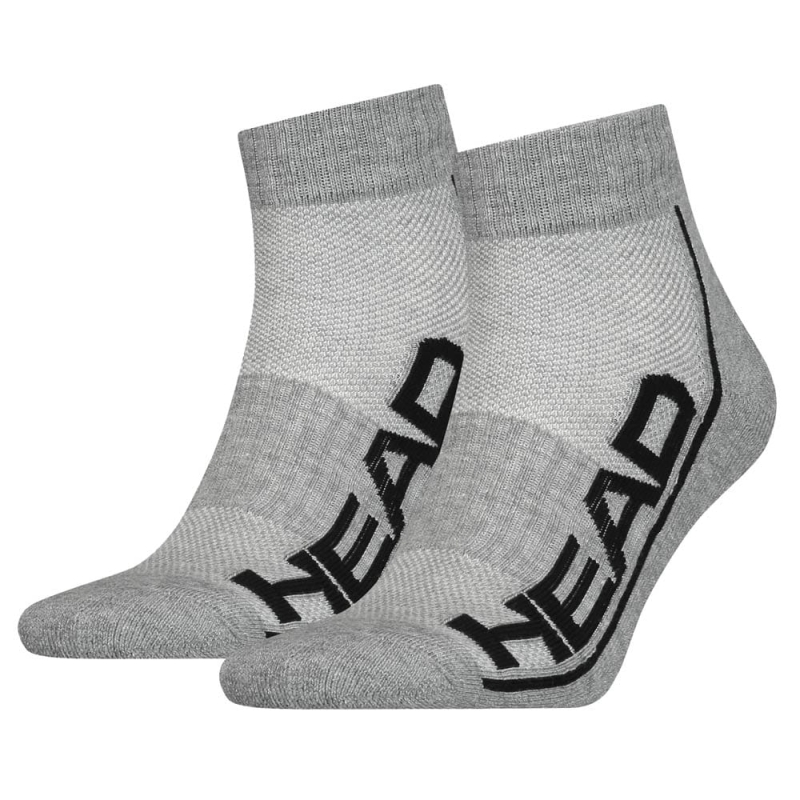 Skarpety męskie HEAD – pakiet dwóch par w kolorze szarym.