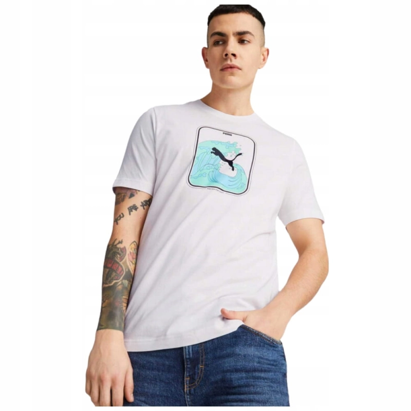 PUMA-Koszulka-Meska-T-SHIRT-Graphics-Biala-M-Wzor-dominujacy-logo.jpg
