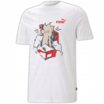 PUMA Koszulka Męska T-SHIRT 67447802 Graphics Biała