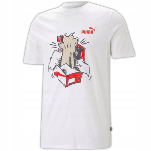 PUMA Koszulka Męska T-SHIRT 67447802 Graphics Biała