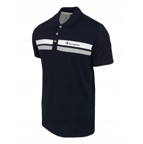 CHAMPION Koszulka Męska Polo 217537 Niebieska
