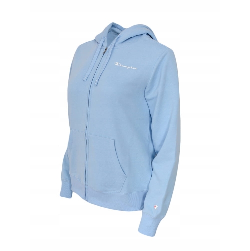 CHAMPION Bluza Damska Zasuwana z Kapturem 114862 Jasny Niebieski