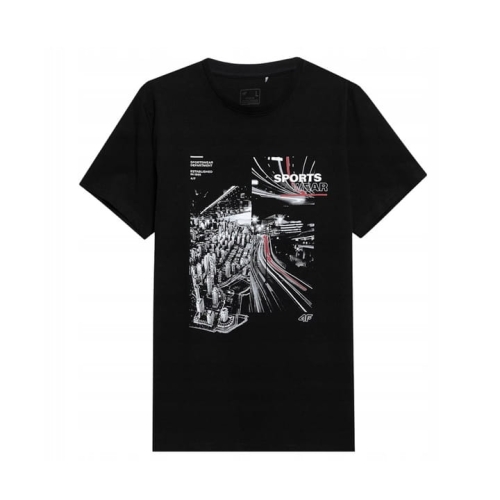 4F T-shirt Koszulka Męska TSM017 Czarna