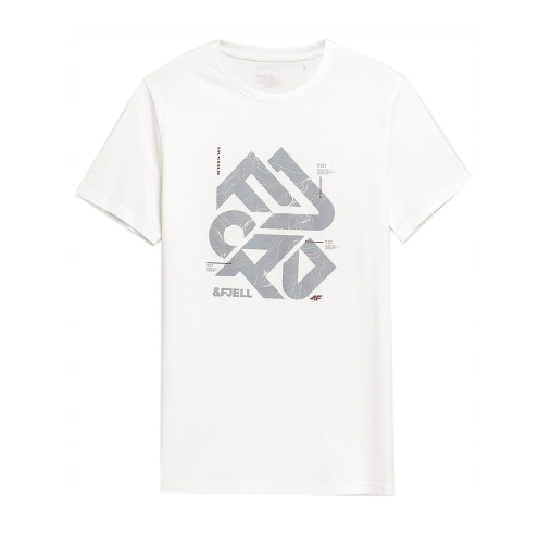 4F T-shirt Koszulka Męska TSM066 Złamana Biel