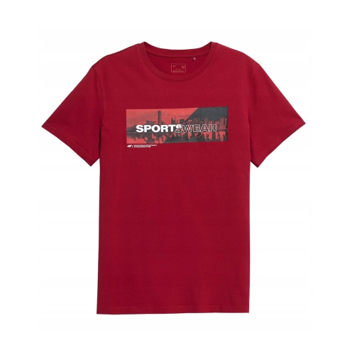 4F T-shirt Koszulka Męska TSM019 Czerwona