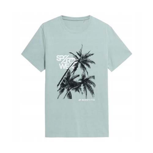 4F T-shirt Koszulka Męska TSM039 Miętowa