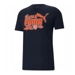 PUMA Koszulka Męska T-SHIRT 67447616 Granatowa