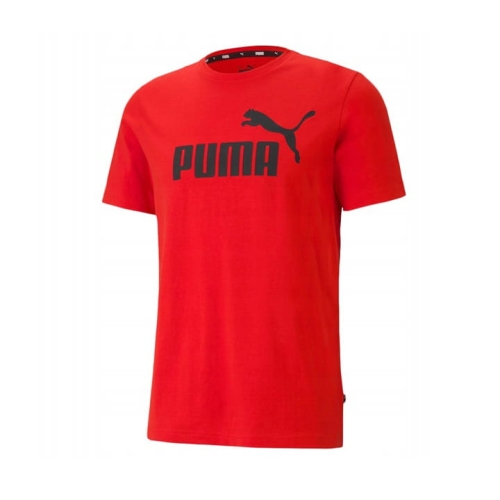 PUMA Koszulka Męska ESS Logo HIGH RISK 586666 Czarwona
