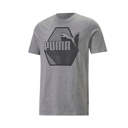 PUMA Koszulka Męska T-SHIRT 67447903 Graphics Szara