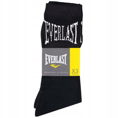 EVERLAST Skarpety Długie 3P Czarne
