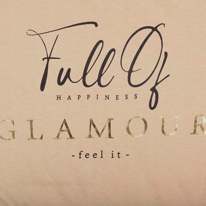 Zbliżenie nadruku Full of Glamour na piżamie damskiej