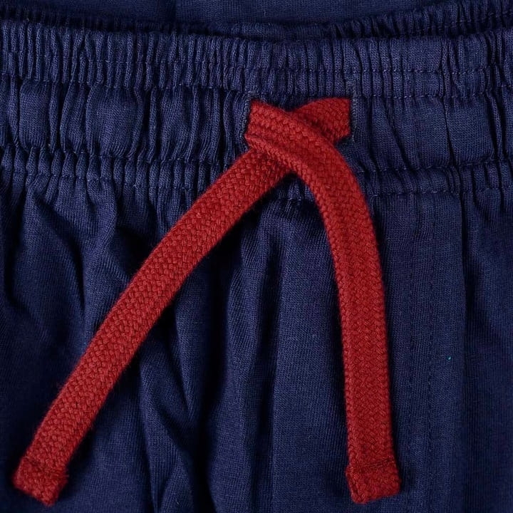 Granatowe spodnie piżamy z bordowym sznurkiem