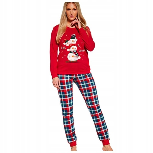 CORNETTE Piżama Damska 100% Bawełna SNOWMAN