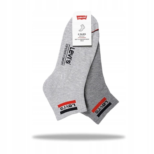 LEVI'S Skarpety MID CUT SPRTWR LOGO 2 szt.