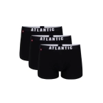 Atlantic Bokserki Męskie 3 pary Czarne