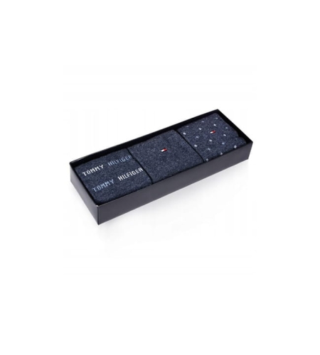 TOMMY HILFIGER Skarpety Męskie GIFTBOX 701220147 Szare 3 pary (1)