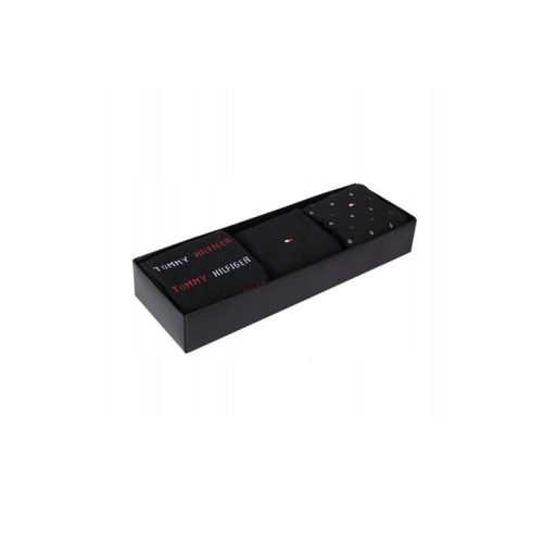 TOMMY HILFIGER Skarpety Męskie GIFTBOX 701220147 BLACK 3 pary