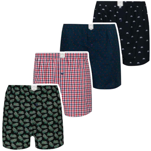 LEE COOPER Bokserki Męskie Luźne Zestaw 4 szt