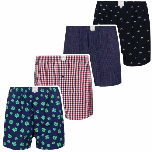 LEE COOPER Bokserki Męskie Luźne Zestaw 4 szt