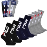 Fila Skarpety Męskie Długie 3-pack 6 sztuk Nadruk Logo