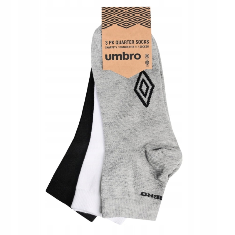 Umbro – 3 pary niskich skarpet zakostek, idealne do sneakersów