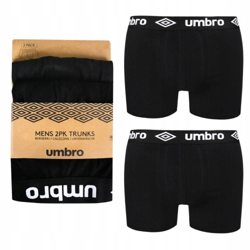 UMBRO Bokserki Męskie Czarne 2 sztuki