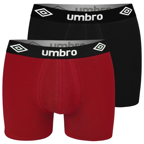 UMBRO Bokserki Męskie Czerwone i Czarne 2 sztuki