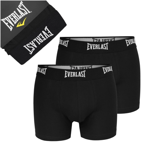 Everlast Bokserki Męskie Bawełniane Czarne 2 sztuki