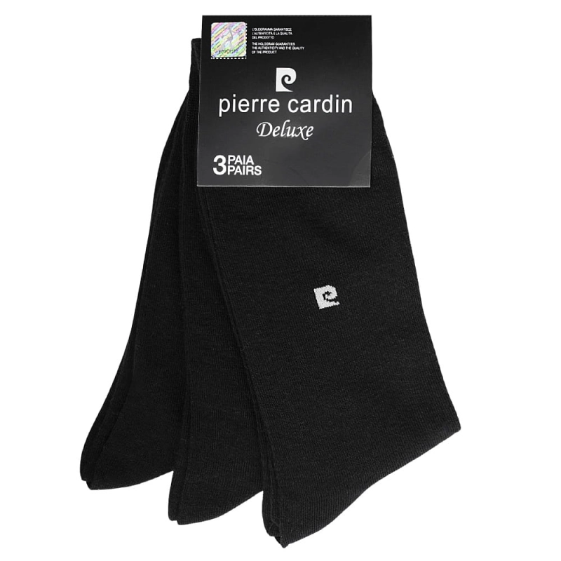 3 pary czarnych skarpet Pierre Cardin – opakowanie