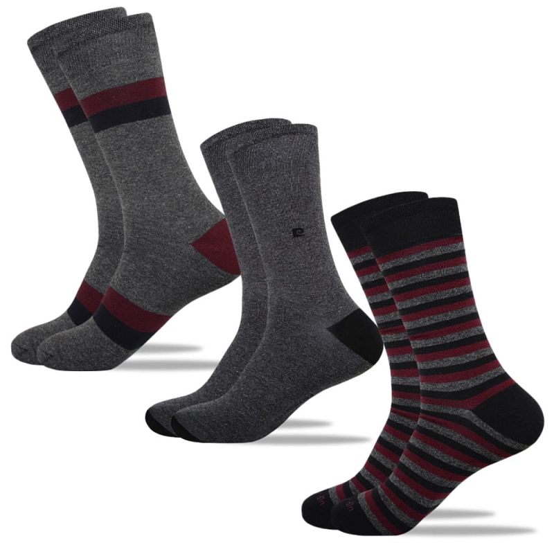 Męskie skarpety garniturowe Pierre Cardin – 3 pary, wygodne i stylowe, do garnituru i codziennych outfitów