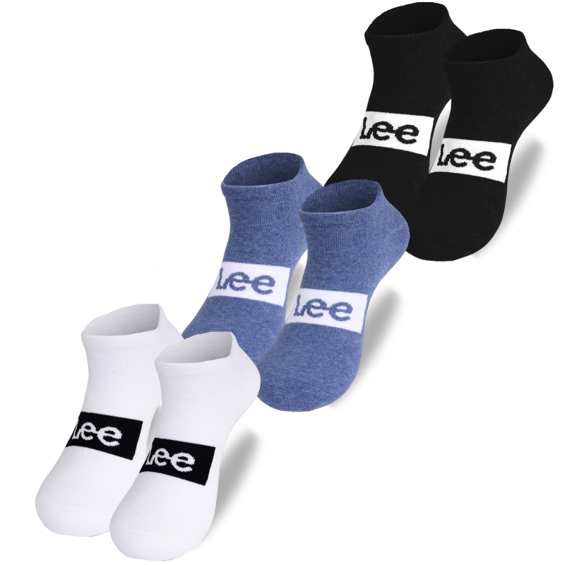 Zestaw 3 par męskich skarpet stopek Lee z bawełny