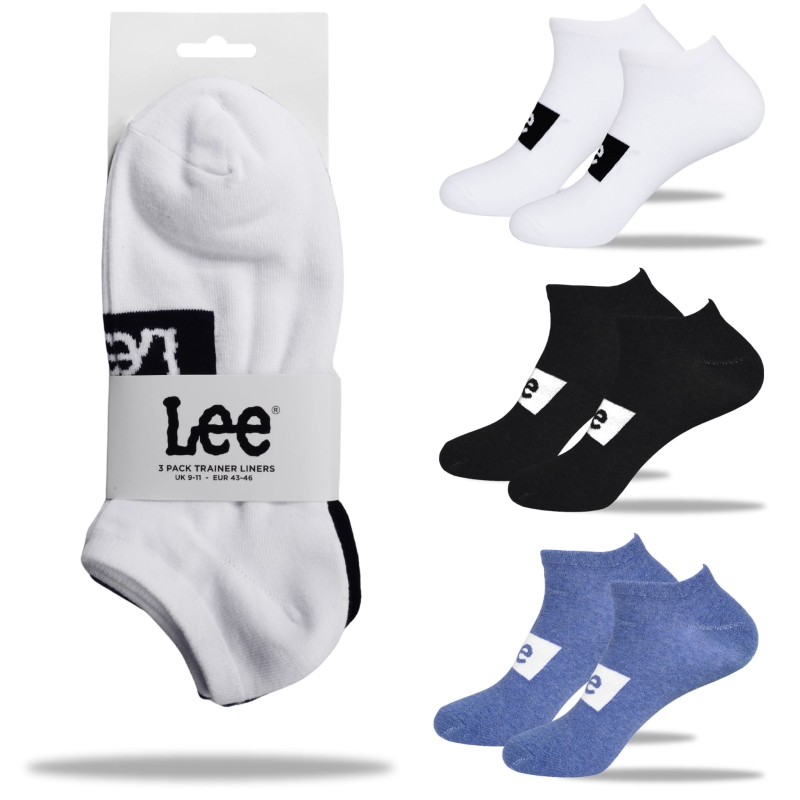 Zestaw męskich skarpet bawełnianych Lee w opakowaniu.