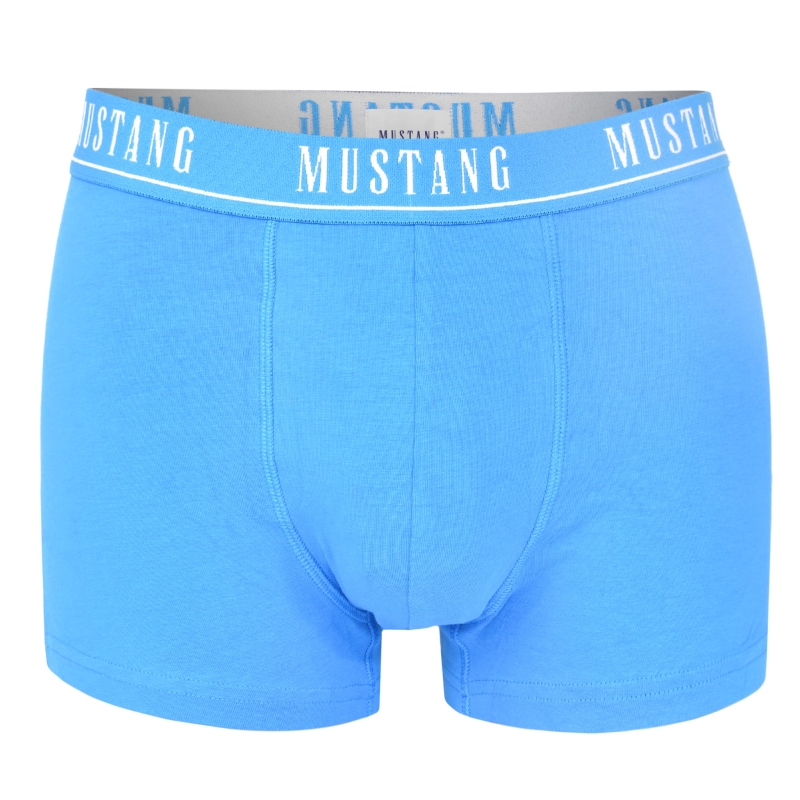 Jasnoniebieskie bokserki Mustang z gumą i logo
