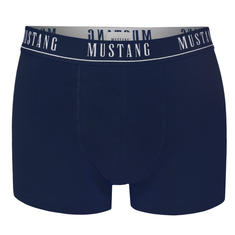 Granatowe bokserki Mustang z kontrastową gumą