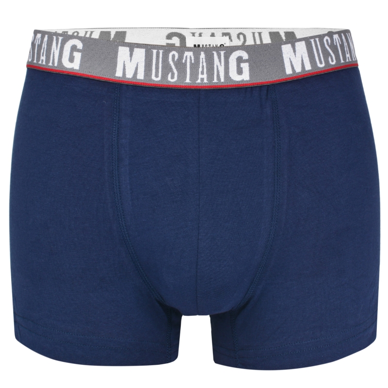 Pas bokserek Mustang z charakterystycznym logo