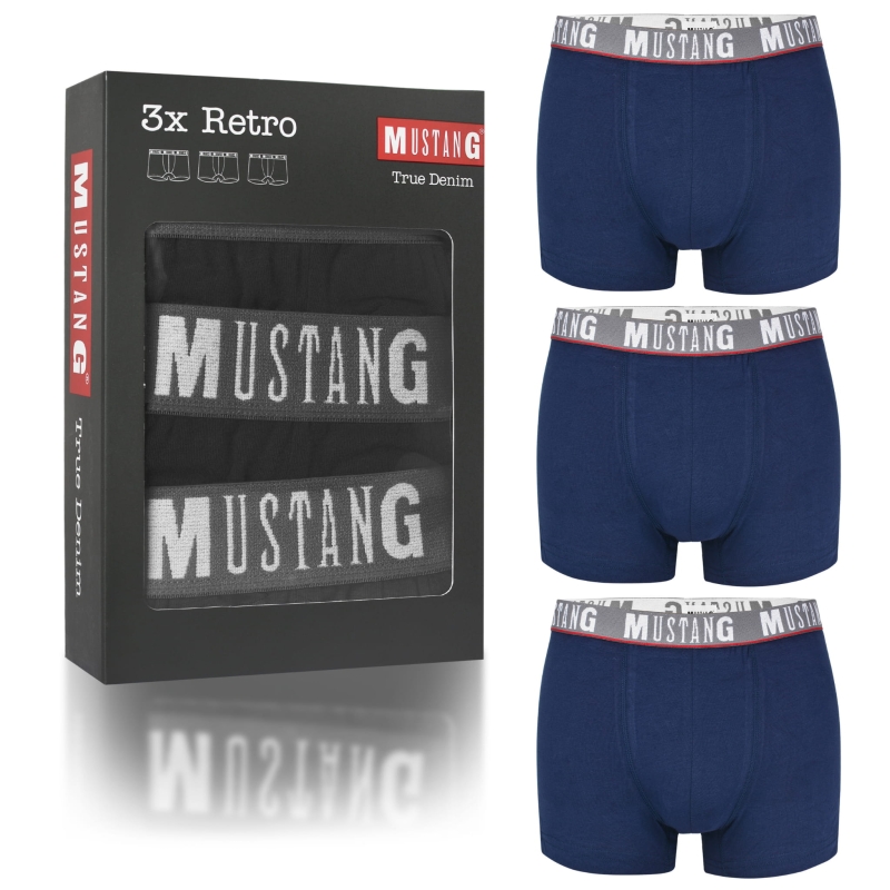 Dopasowane bokserki Mustang bawełniane.