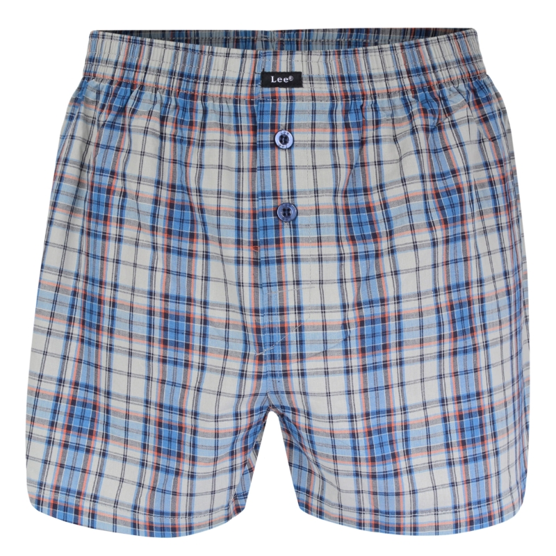 Bokserki Lee w kratę niebiesko-czerwoną