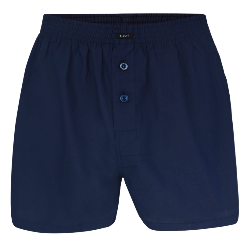 Gładkie granatowe bokserki męskie Lee