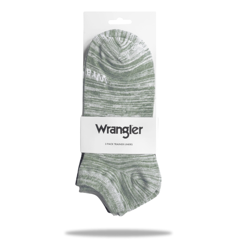 Zielone skarpetki sportowe Wrangler low cut
