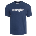 Wrangler Koszulka Męska T-shirt Bawełniana Granatowa
