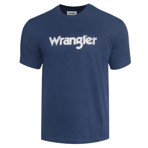Wrangler Koszulka Męska T-shirt Bawełniana Granatowa