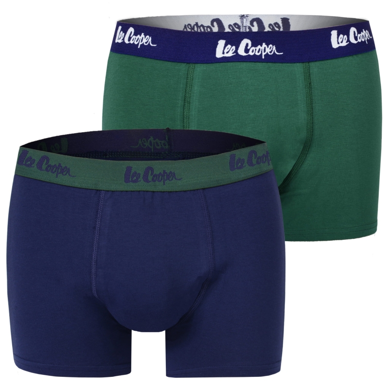 2pak bokserek Lee Cooper w dwóch kolorach, z widocznym logo na gumie.